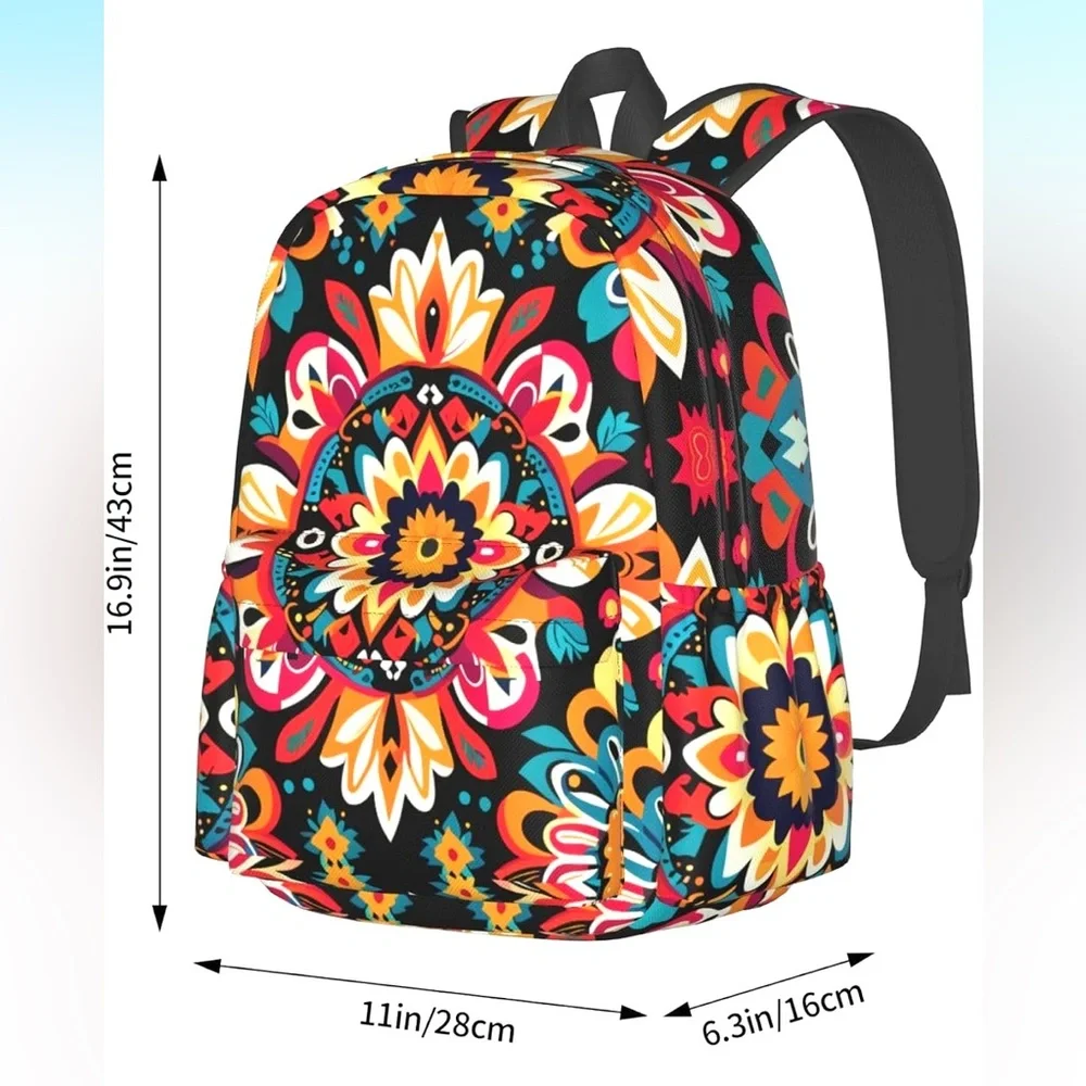 Floral Backpack, School Book bag, Laptop Backpack Padded Straps NEW